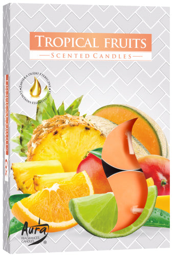 6x Bougies Parfumées - Fruits Tropicaux