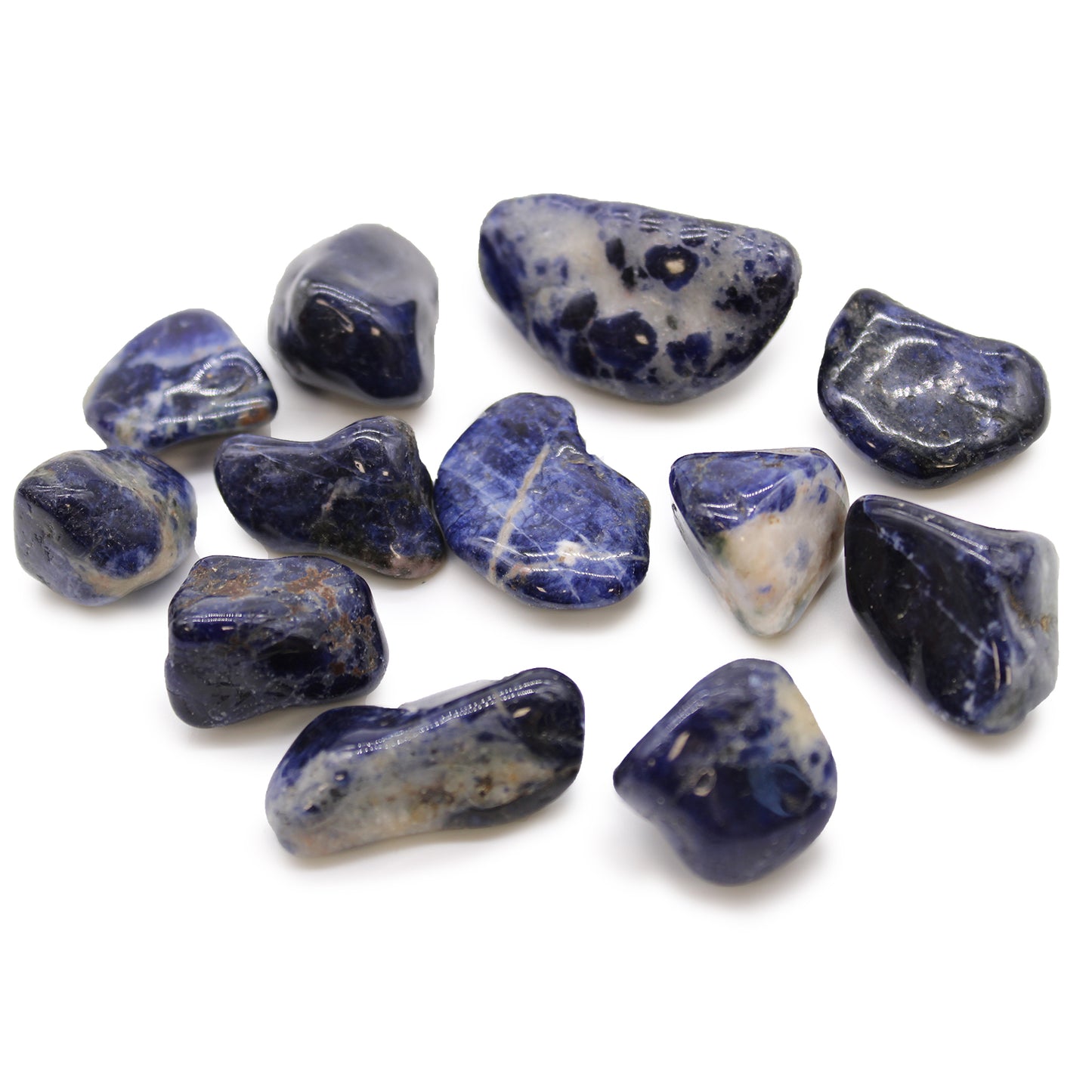 Pierres tombantes africaines moyennes - Sodalite - Bleu Pur