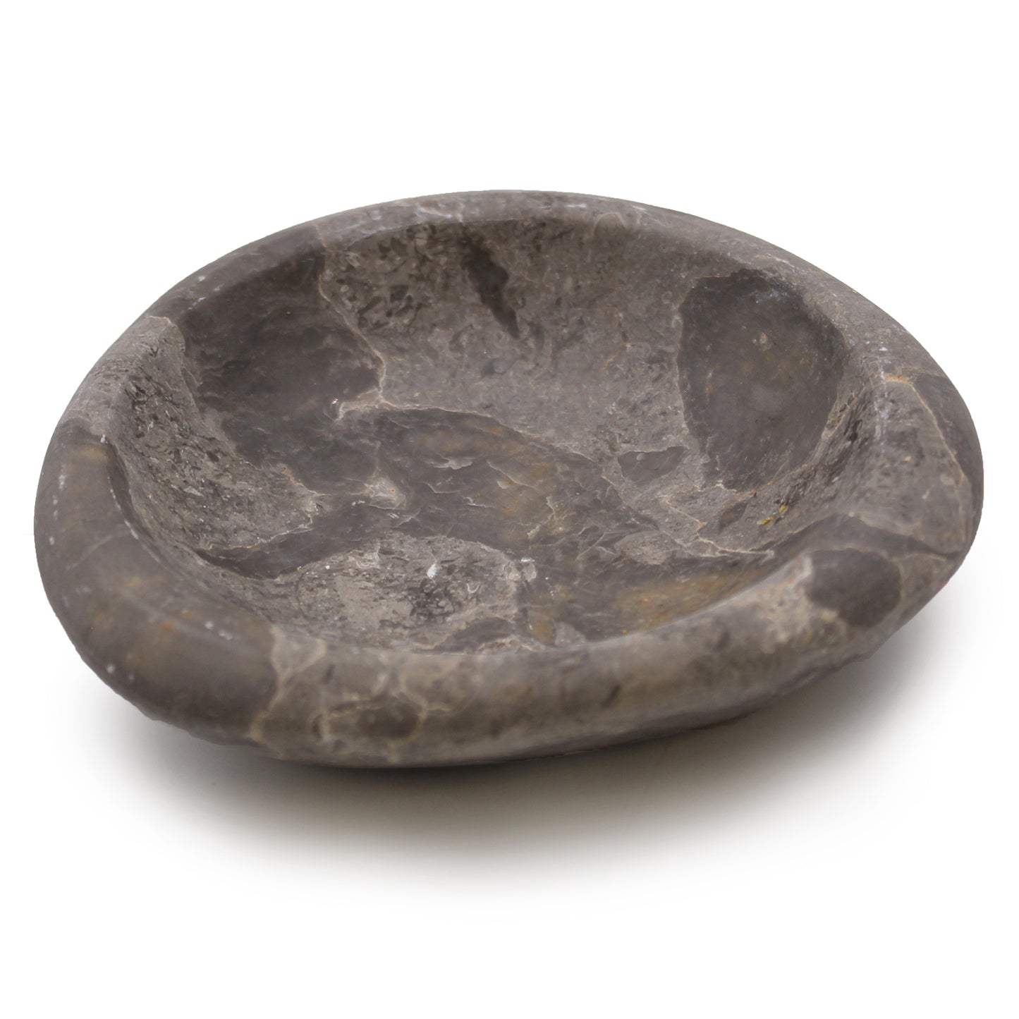 Tri-oval marble soap dish