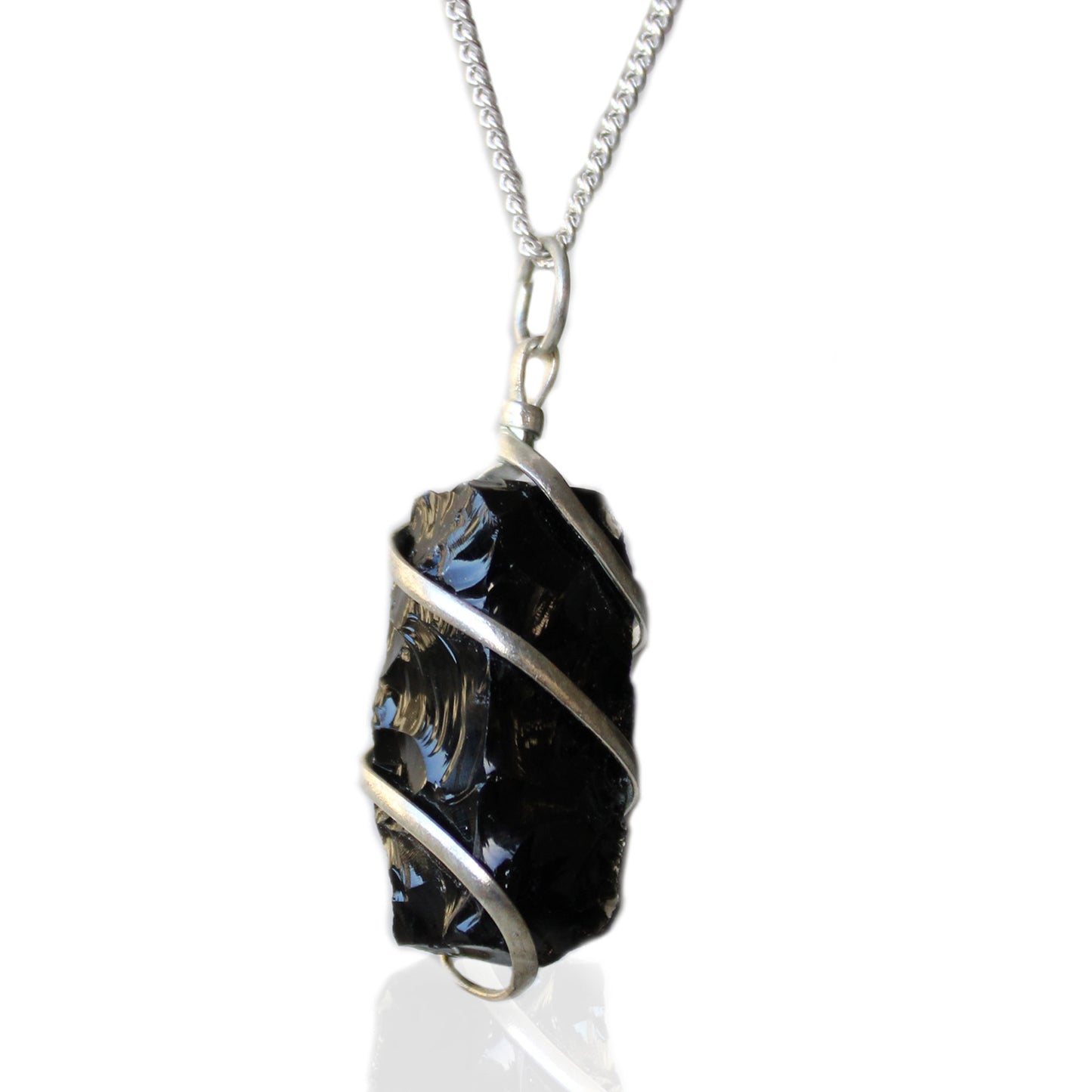 Collier de Pierres en Cascade - Onyx noir brut