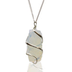 Collier de pierres en cascade - Opalite brute