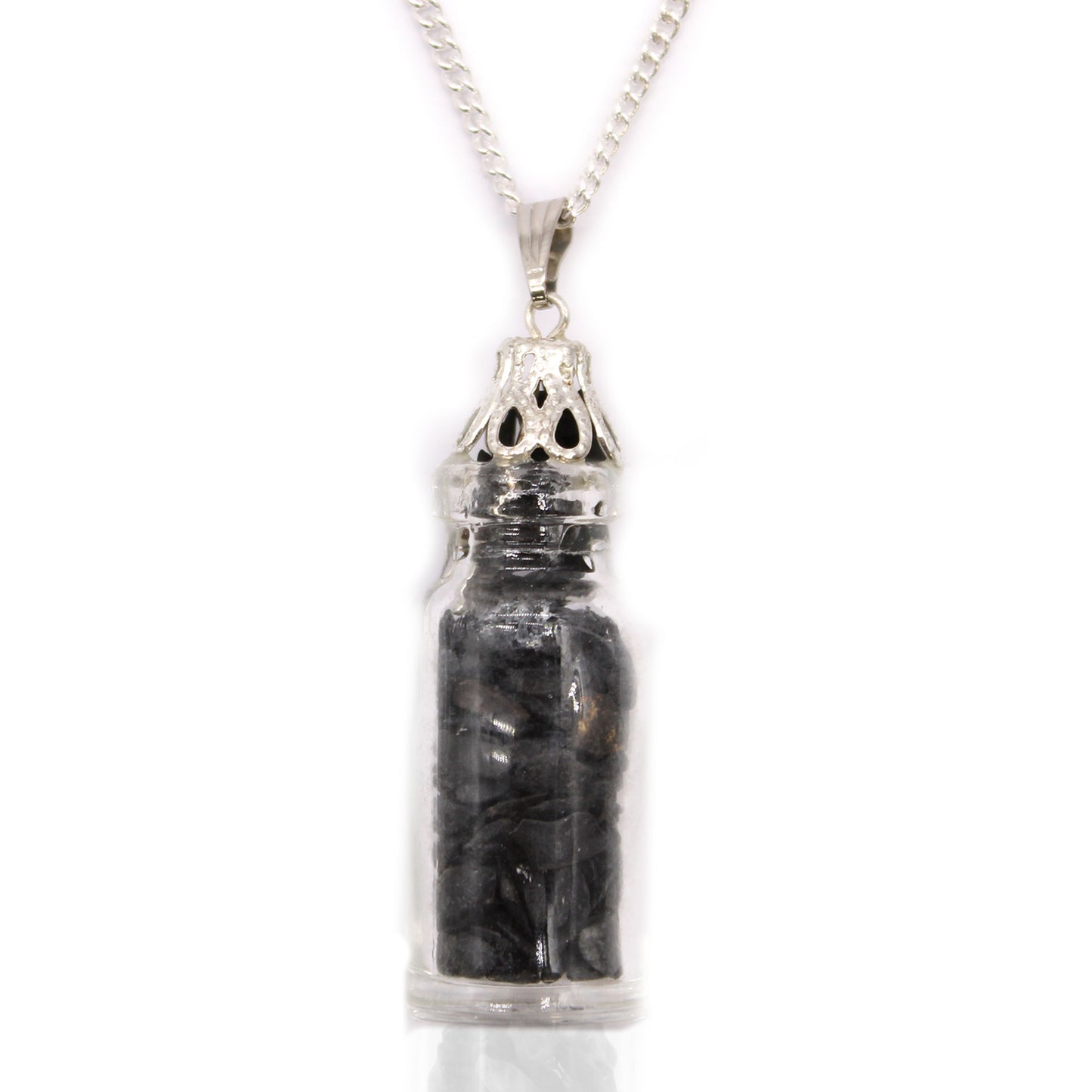 Collier de pierres en bouteille - Onyx noir