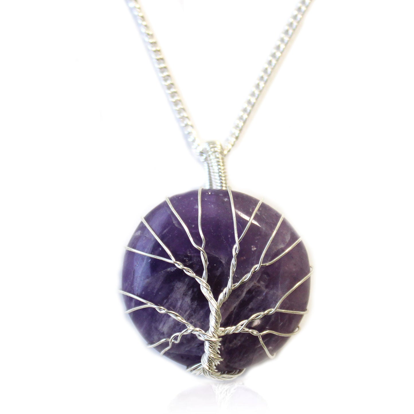 Collier de pierres de l'arbre de vie - Améthyste