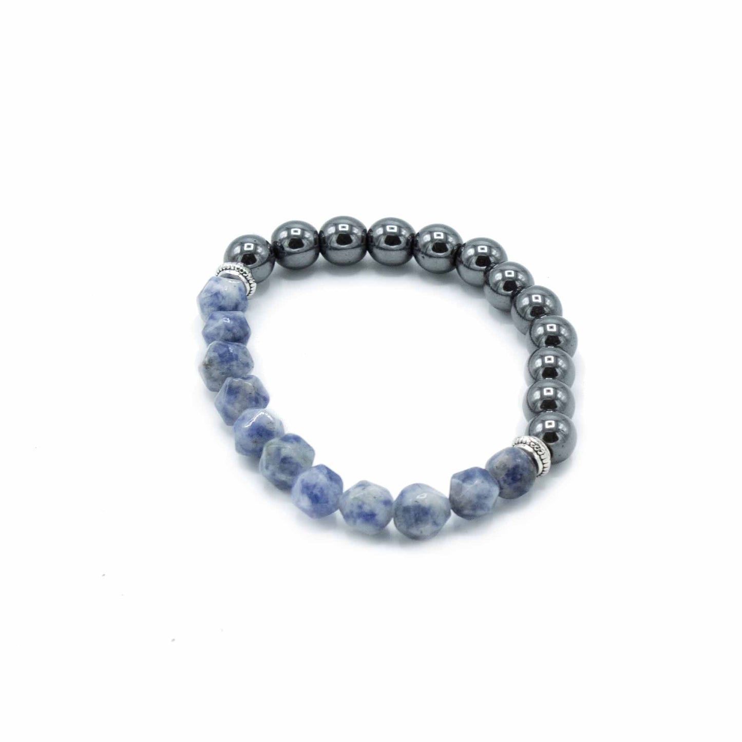 Bracelet de pierres à facettes - Sodalite magnétique