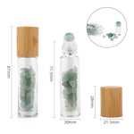 Stone Essential Oil Bottle - Aventurine - Wooden Cap