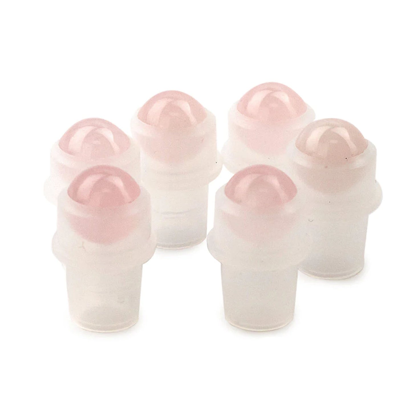 Roller à pierre précieuse pour flacon de 5ml - Quartz Rose