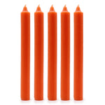 5x Bougies de Table Orange Vif en Vrac (100)