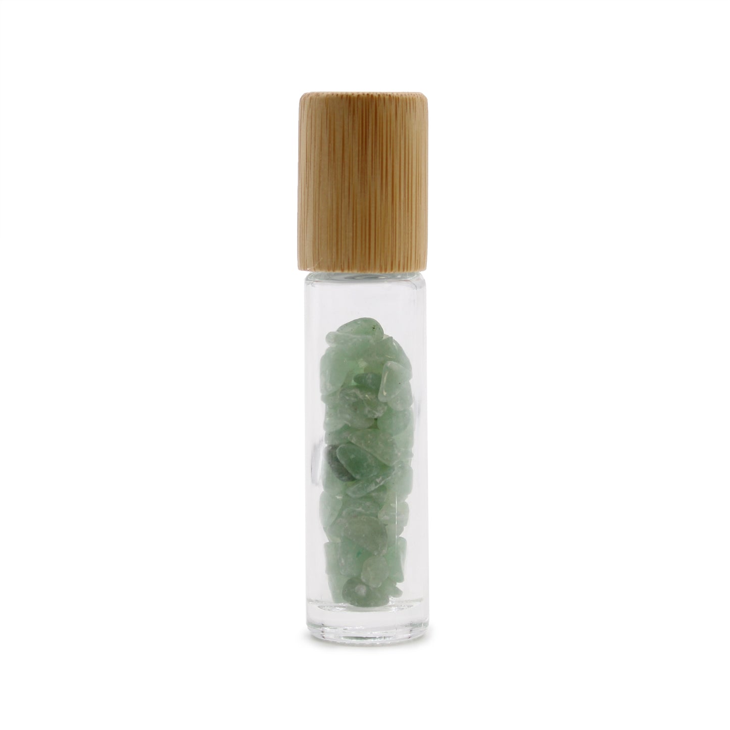 Stone Essential Oil Bottle - Aventurine - Wooden Cap