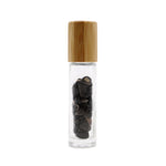 Stone Essential Oil Bottle - Black Tourmaline - Wooden Cap