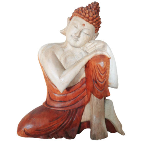 Statue de Bouddha sculptée à la main - 25cm Pensée