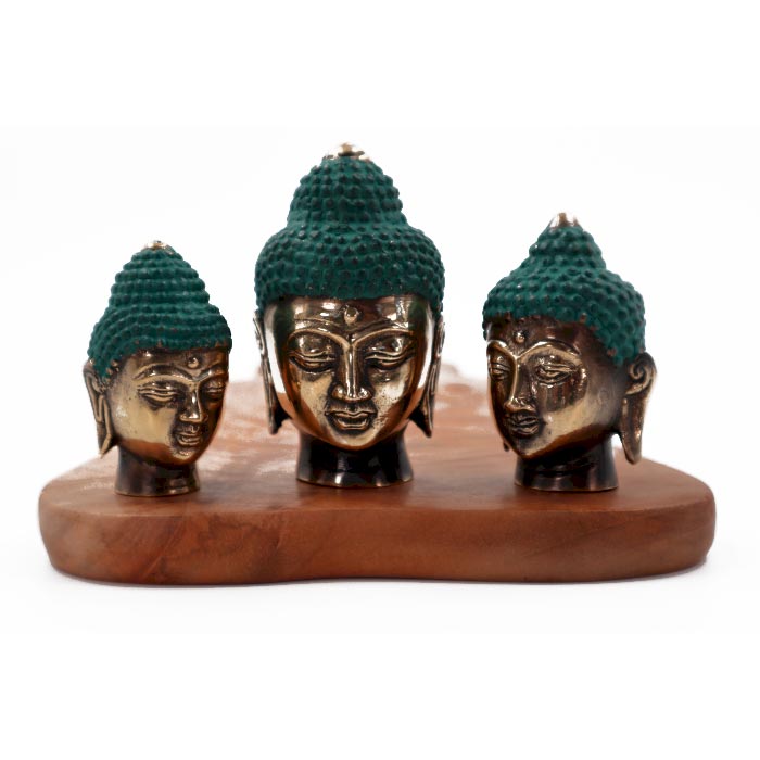 Lot de 3 - Têtes de Bouddha (tailles différentes)