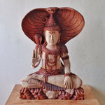 Statue de Bouddha sculptée à la main - Shiva avec Cobra - 50cm