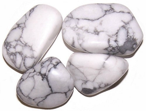 L Pierres tombantes - Howlite, blanc