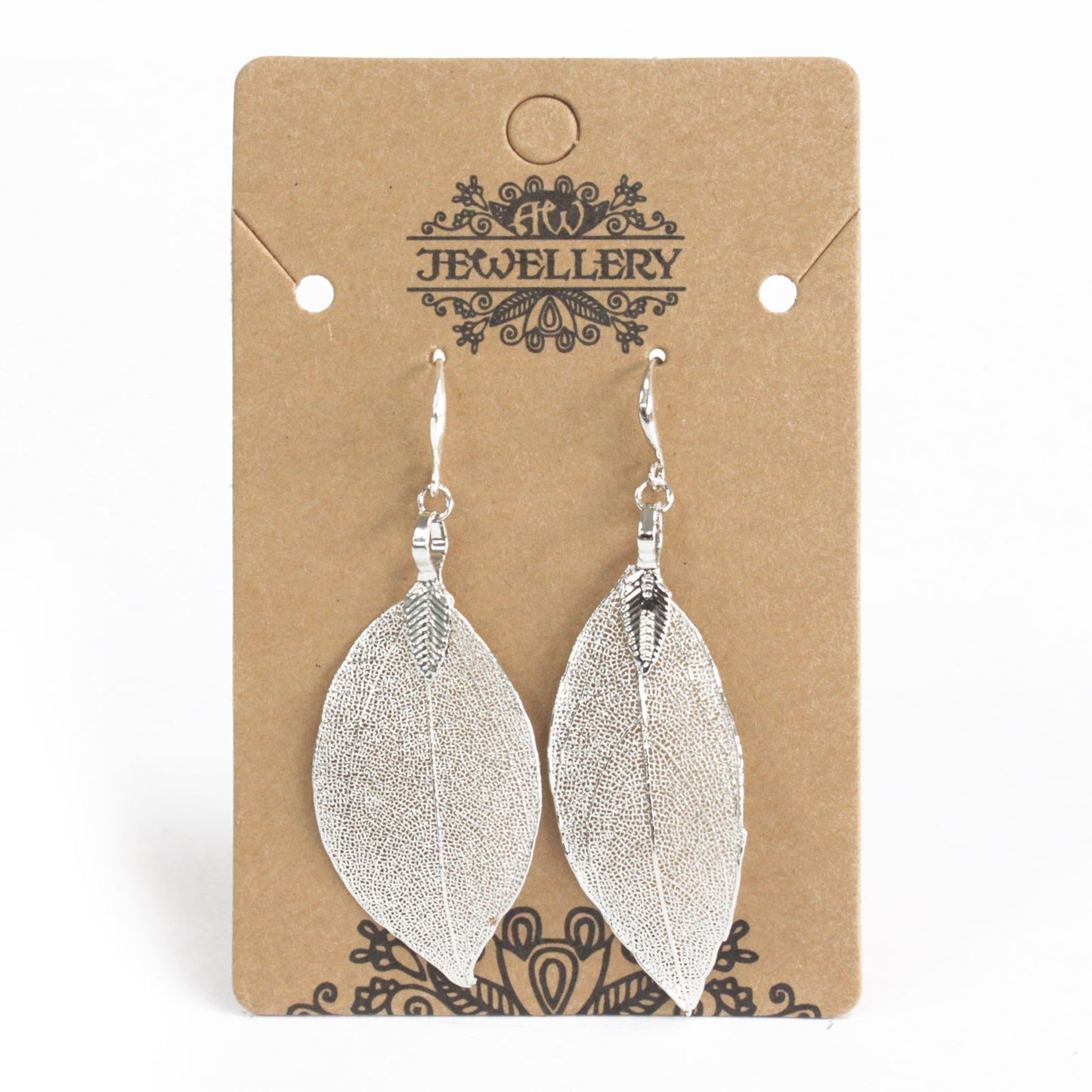 Boucles d'oreilles - Feuille de bravoure - Argent