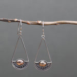 Boucles d'oreilles argent et or - Luna Balance