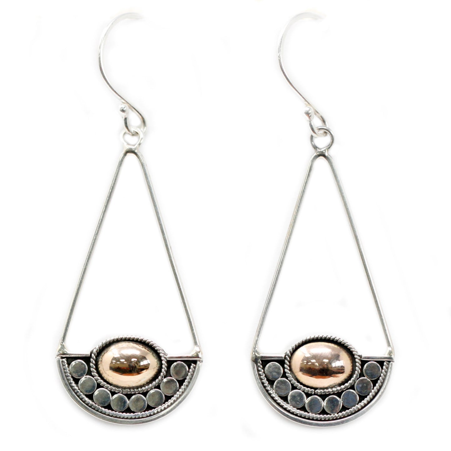 Boucles d'oreilles argent et or - Luna Balance