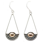 Boucles d'oreilles argent et or - Luna Balance