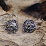 Boucles d'oreilles argent et or - Mandala Hearts