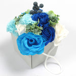 Bouquet de fleurs en savon - Mariage bleu